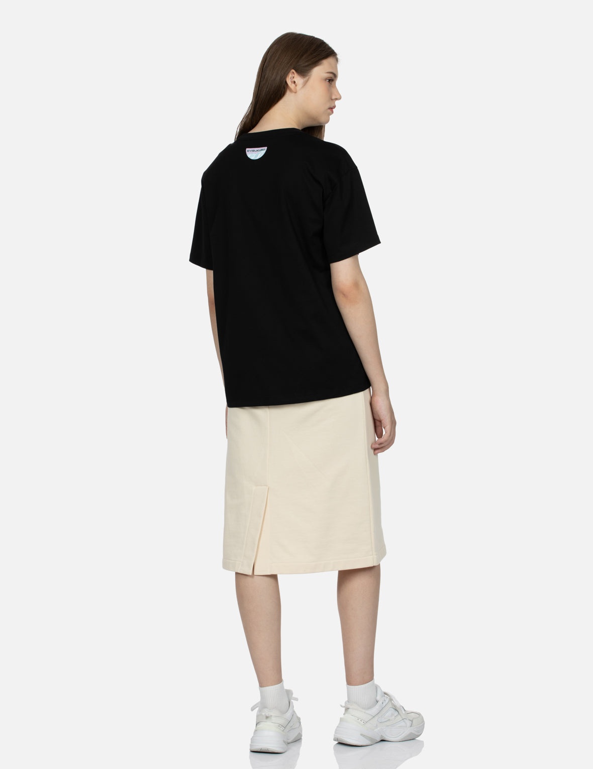 Logo and Heart Print Cut-out Relaxed Fit T-shirt - 4