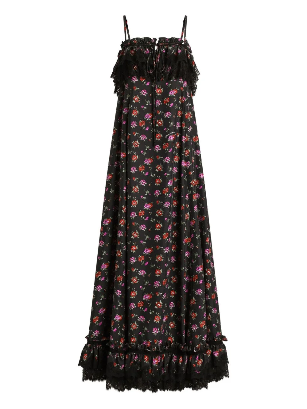 ruffled floral maxi dress - 1