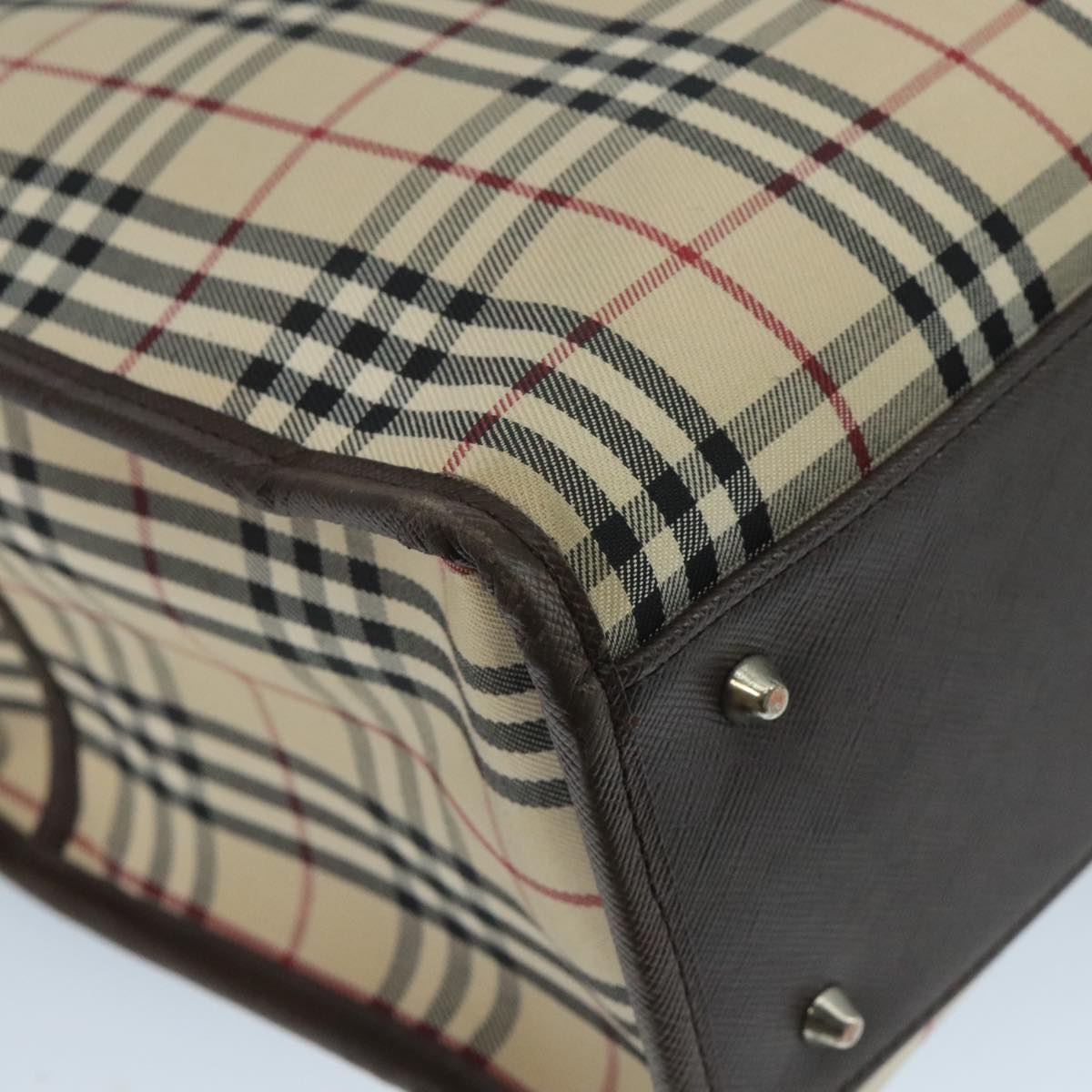 Burberry Nova Check Tote Bag Canvas Beige - 13
