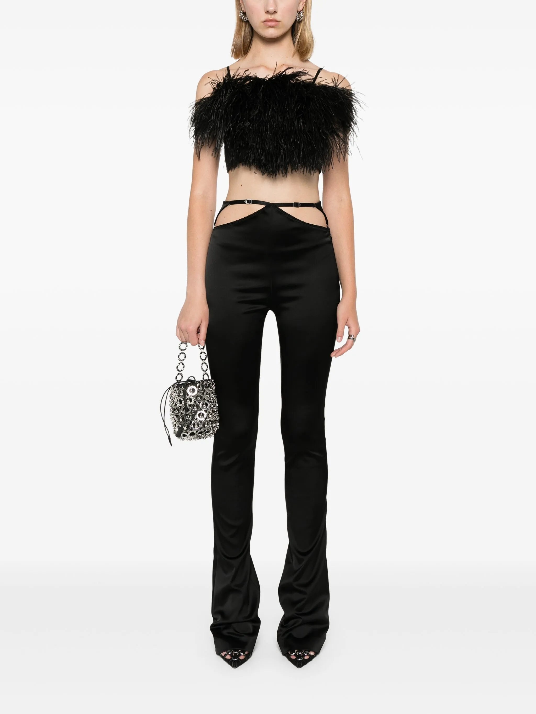 Cut-out Flared Trousers - 5