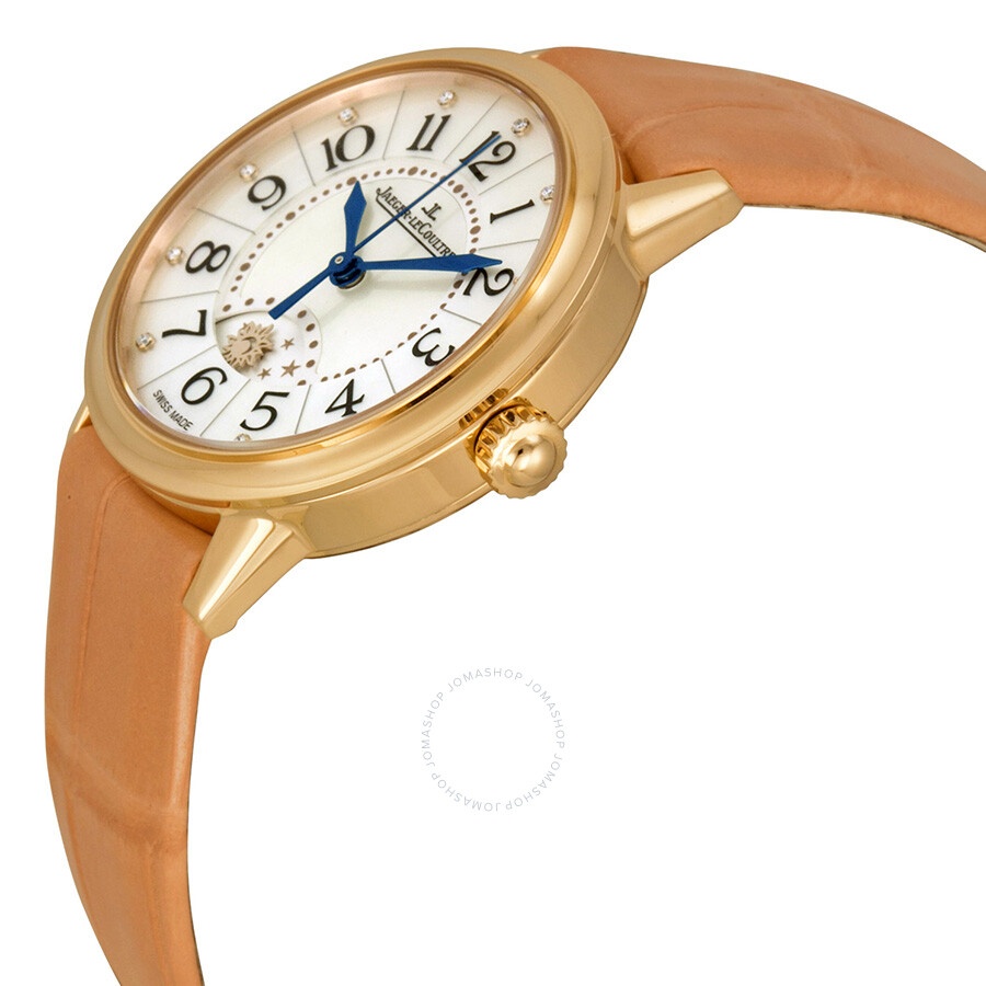 Jaeger Lecoultre Rendez-vous Night & Day Mother of Pearl Dial Gold Leather Ladies Watch Q3462590 - 2