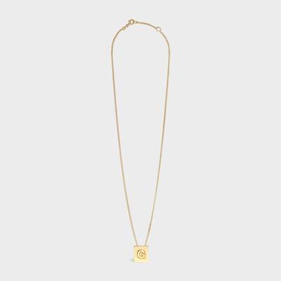 CELINE Alphabet G Necklace in Brass with Gold finish outlook