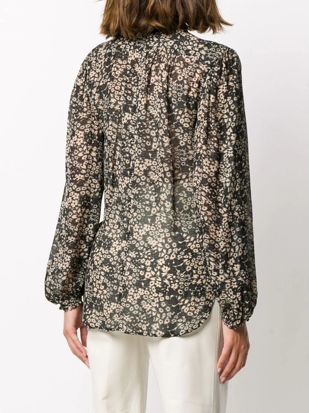 floral-print blouse - 4