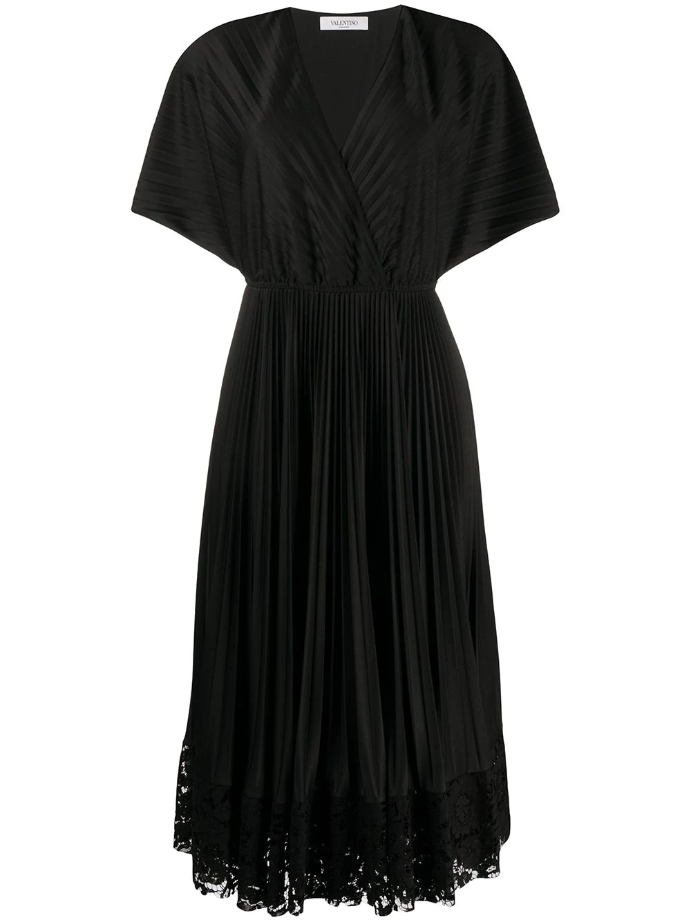 pleated wrap dress - 1