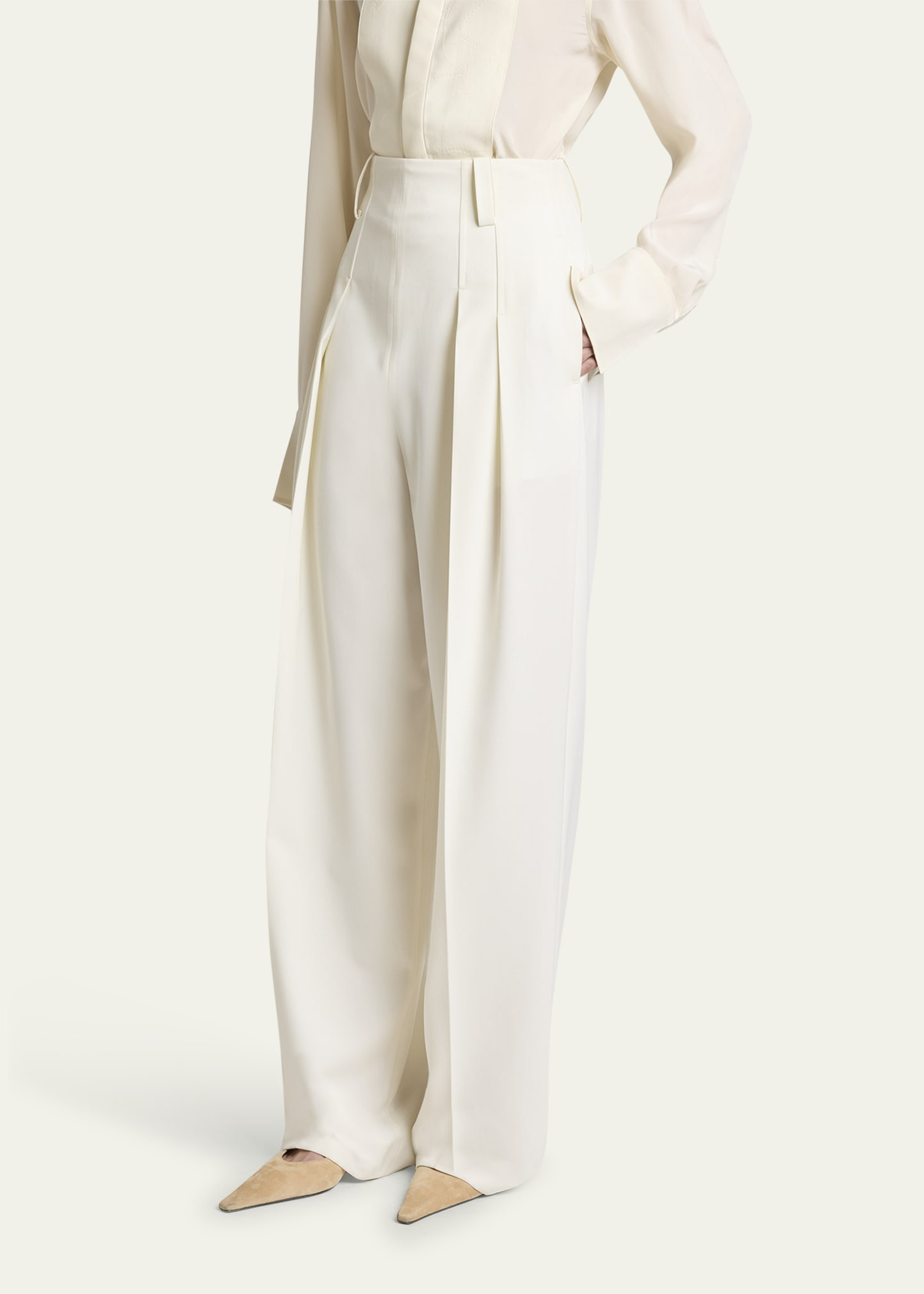 High Waist Cinched Trousers - 4