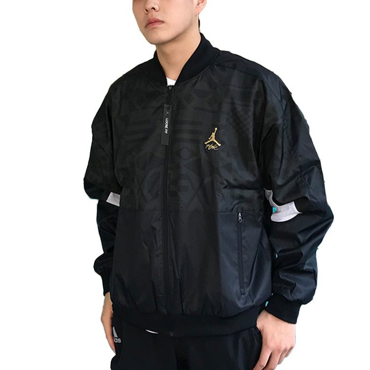 Air Jordan Stand Collar Casual Jacket Men's Black CJ9097-010 - 3