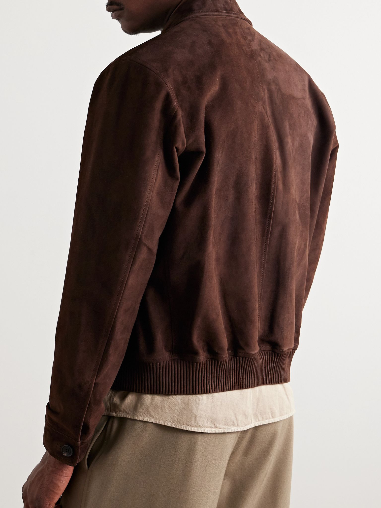 Kane Rain System® Suede Bomber Jacket Dark brown - 3