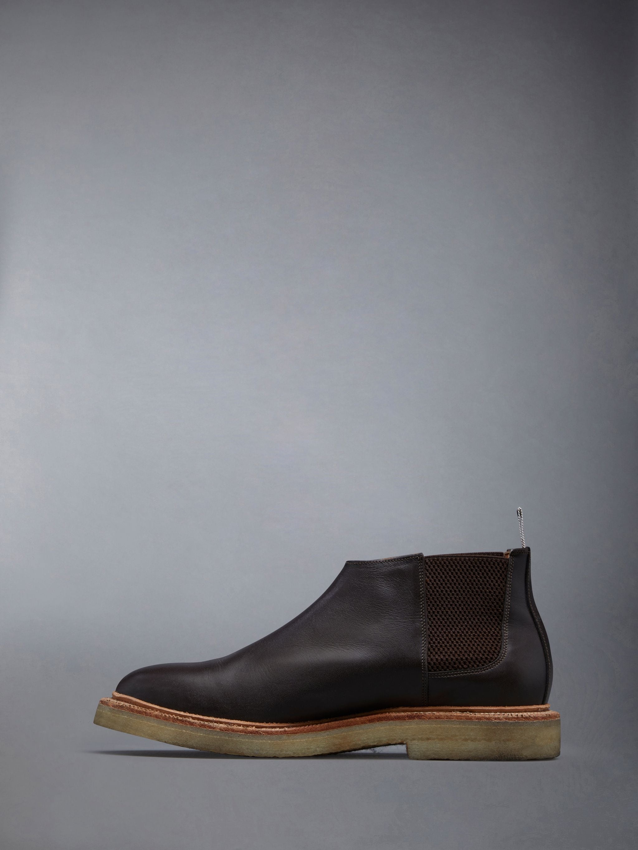 Calf Skin Crepe Sole Mid Top Chelsea Boot - 3