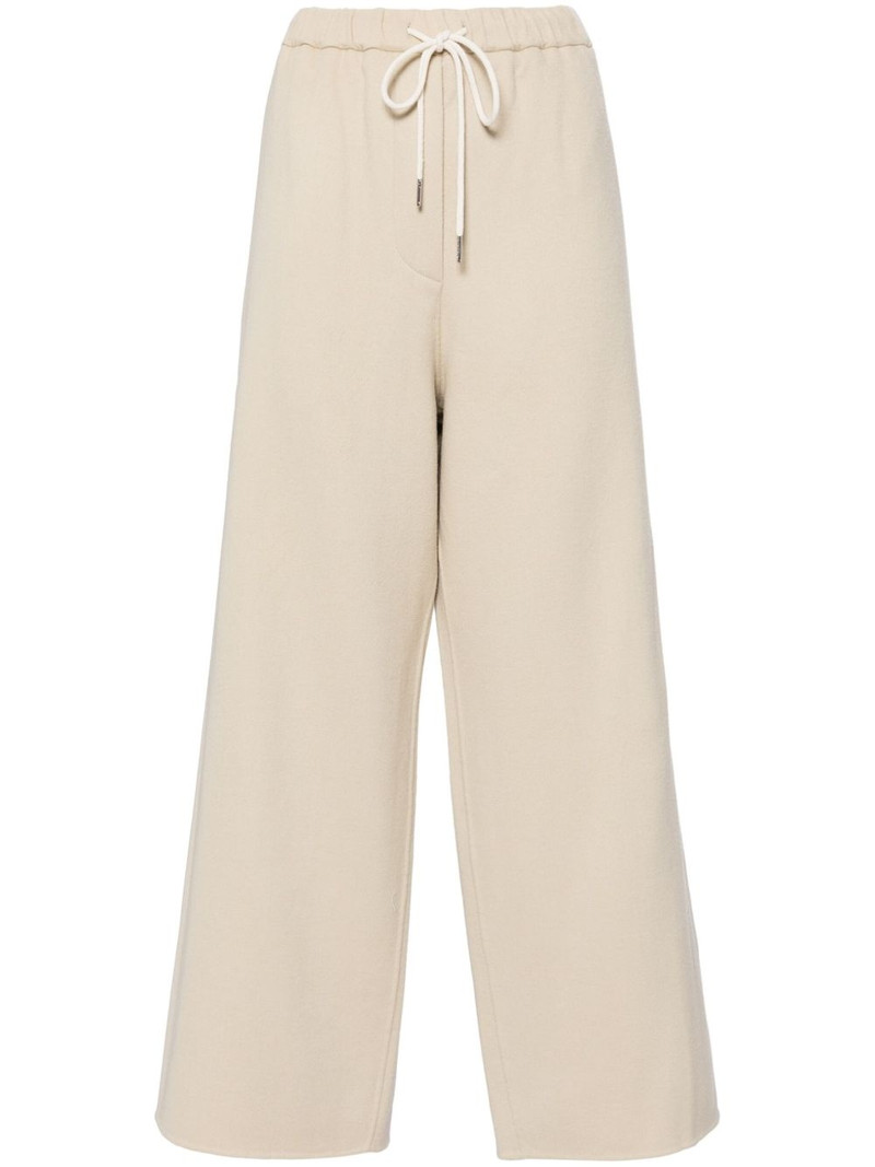 double faced string wide pants 1