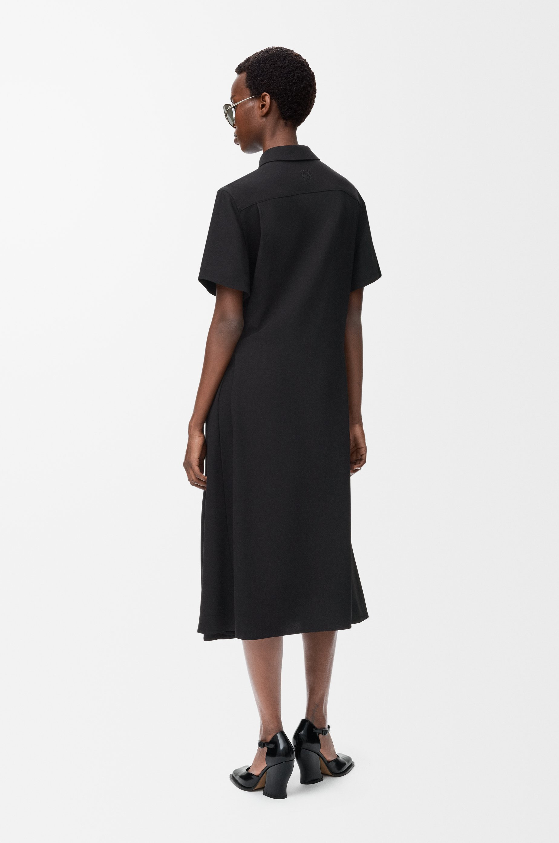 Belted dress in stretch viscose - 3