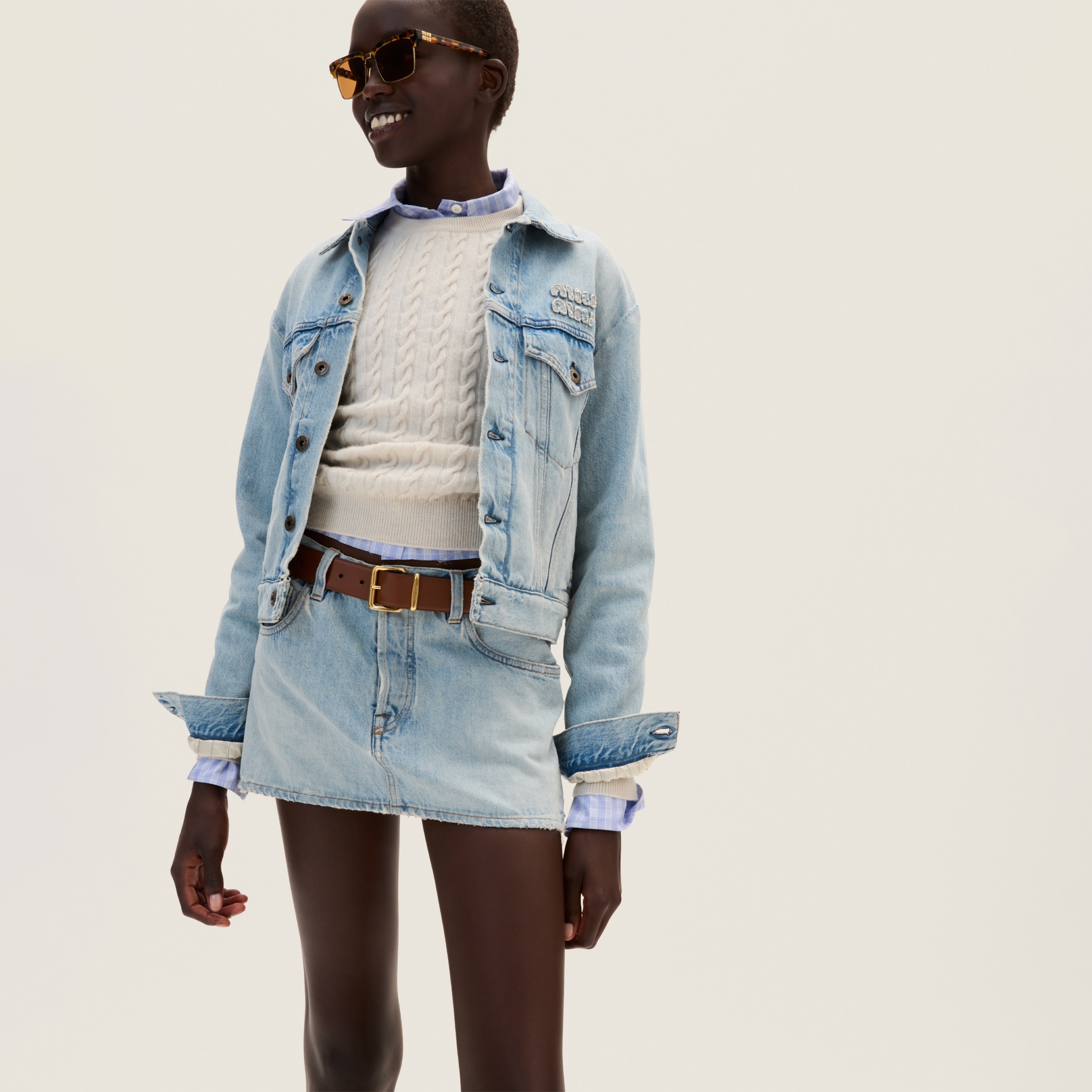 Denim miniskirt - 4
