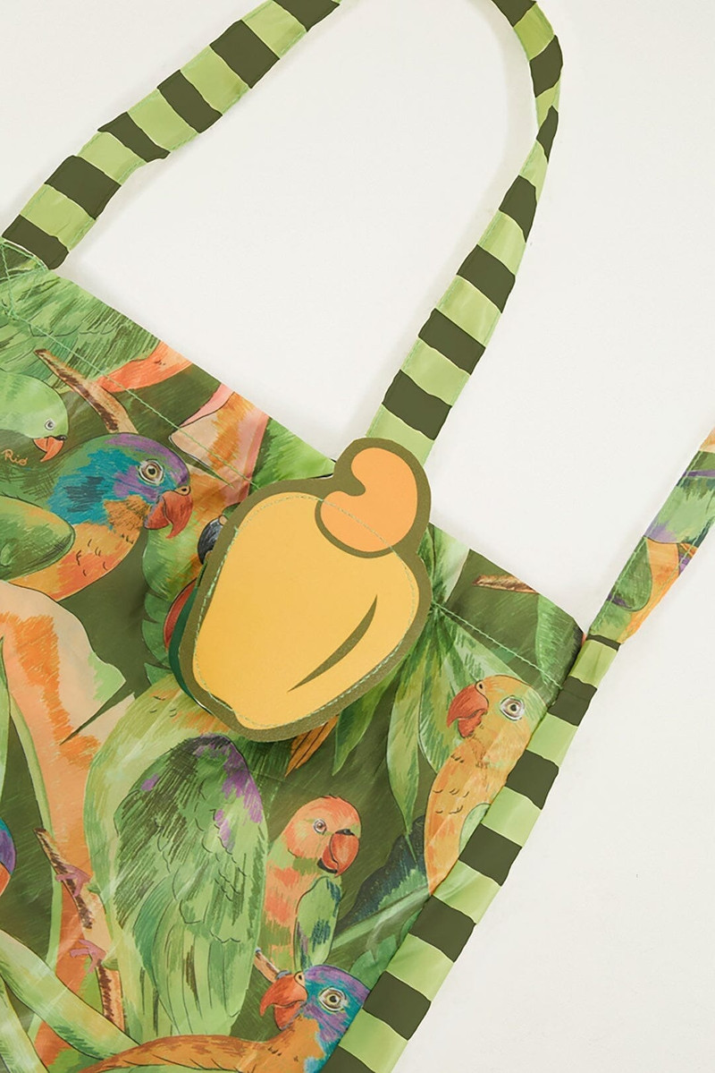 Green Bird Jungle Tote Fruit Bag 4