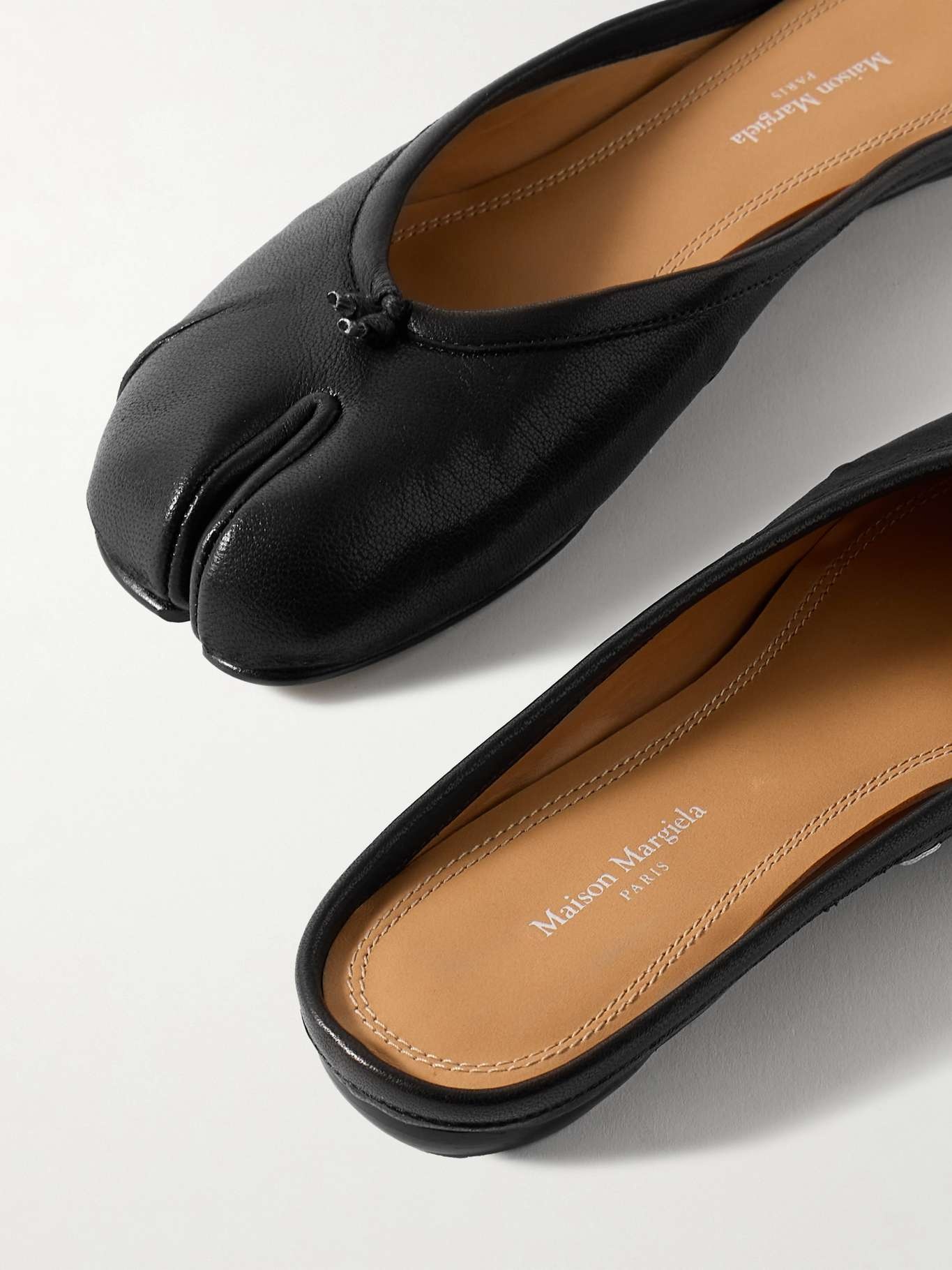 Tabi split-toe leather slippers - 4