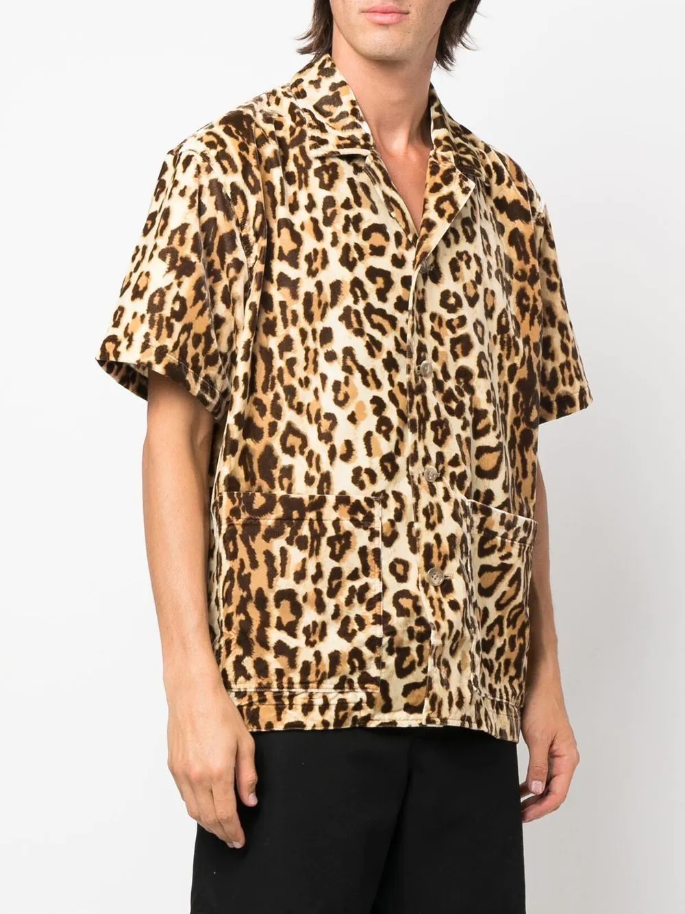 leopard-print short-sleeved shirt - 3