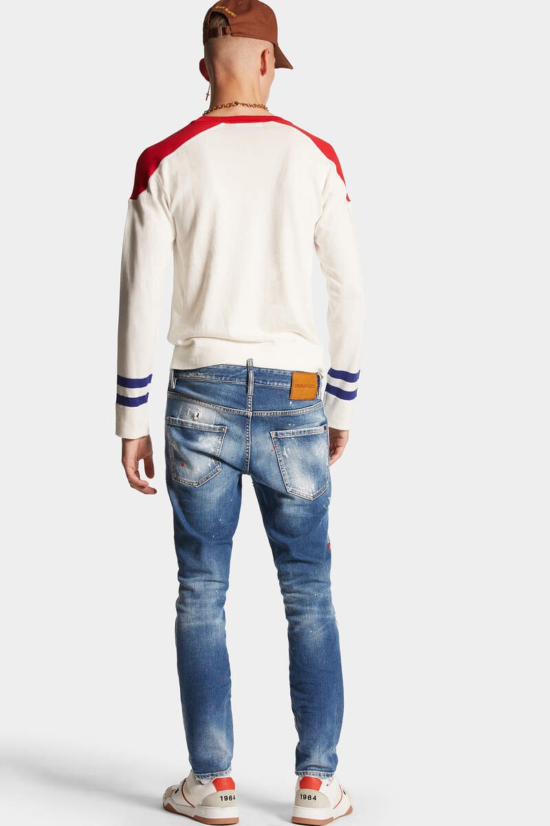 MEDIUM WORN OUT BOOTY WASH SKATER JEANS - 4
