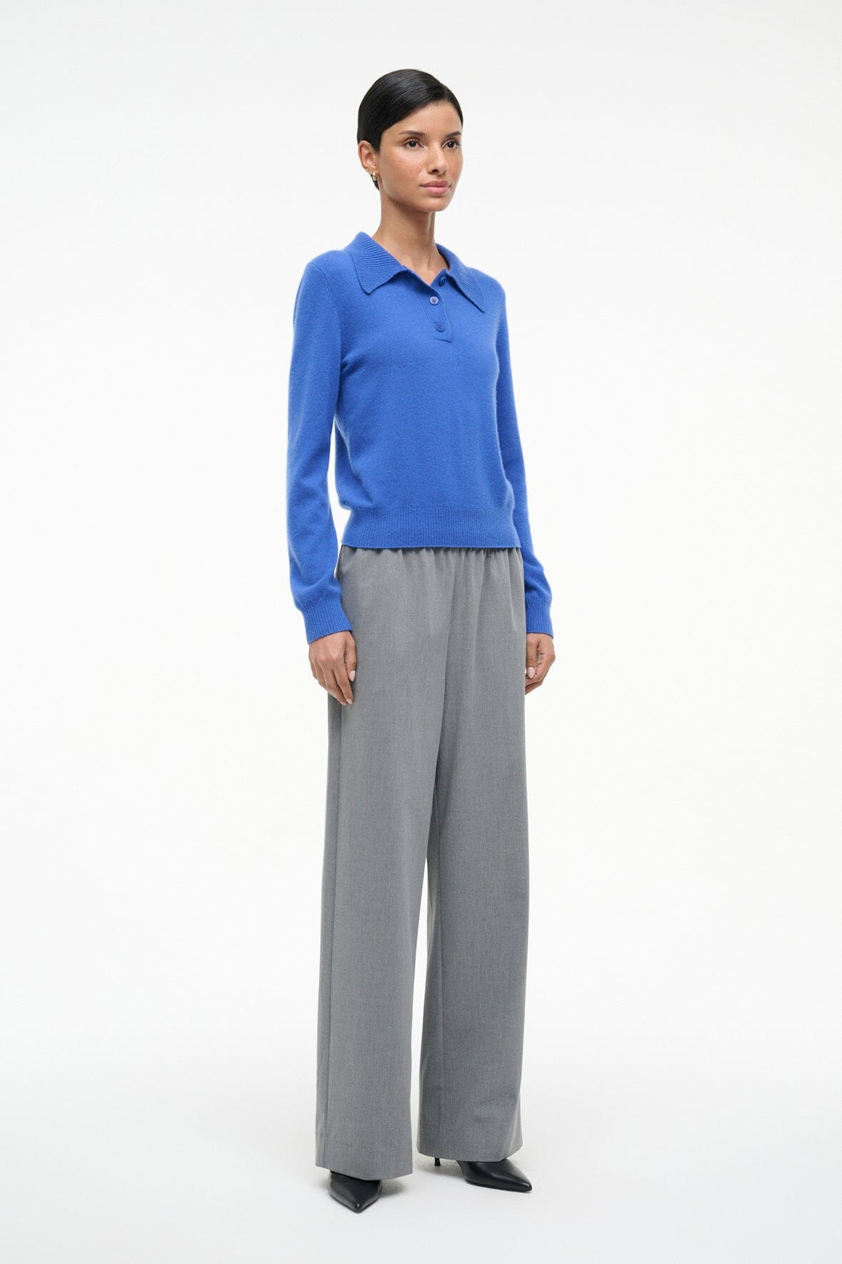 STAUD GEMMA CASHMERE SWEATER SAPPHIRE - 5