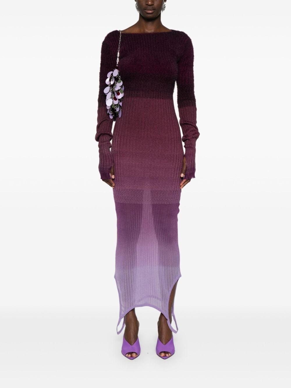 ombrÃ© ribbed-knit midi dress - 2