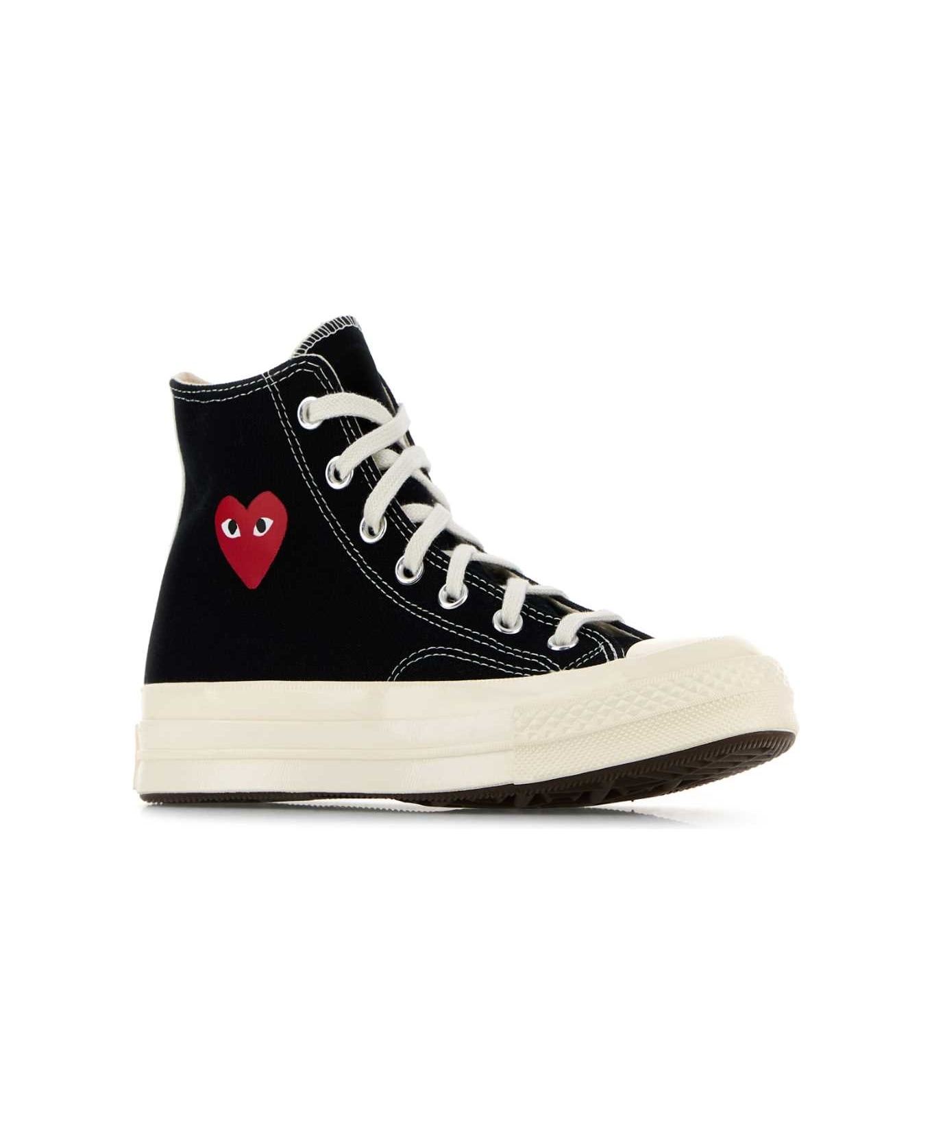 Black Canvas Comme Des Garã§ons X Converse Sneakers - 2