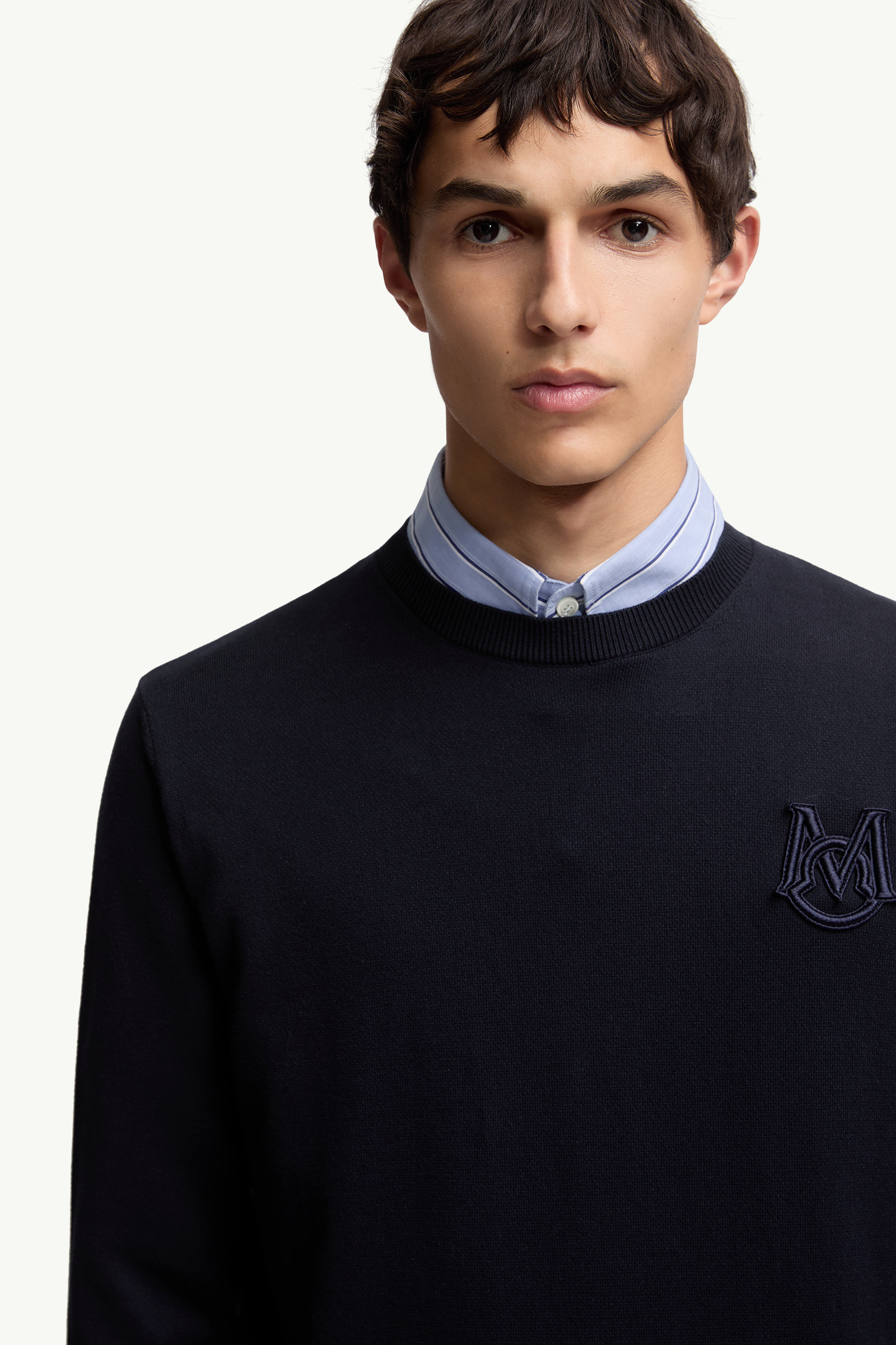 Embroidered Monogram Cotton Sweater - 6
