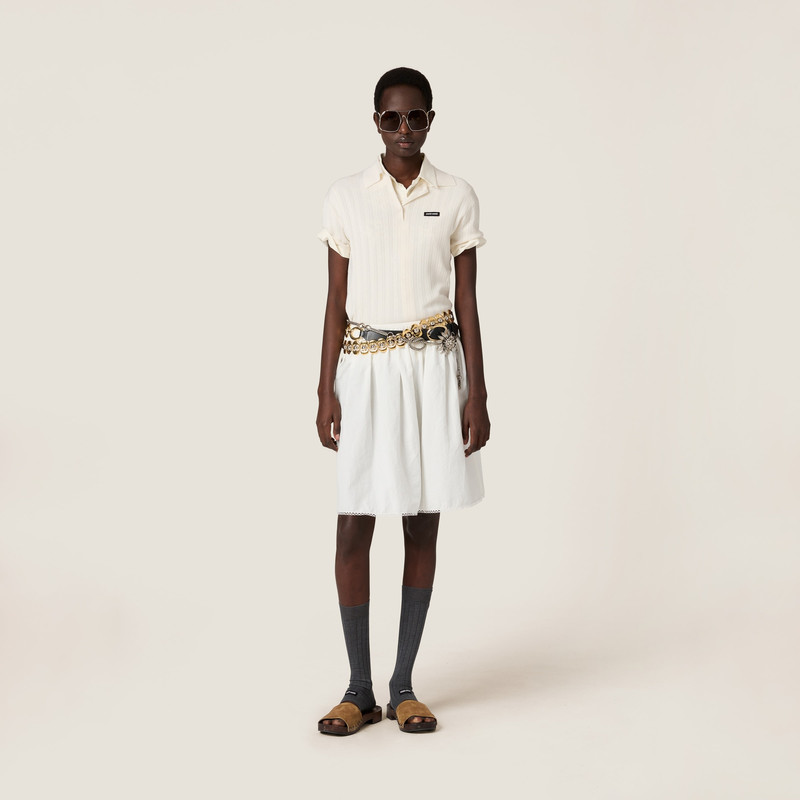 Miu Miu Cashmere and silk polo sweater outlook