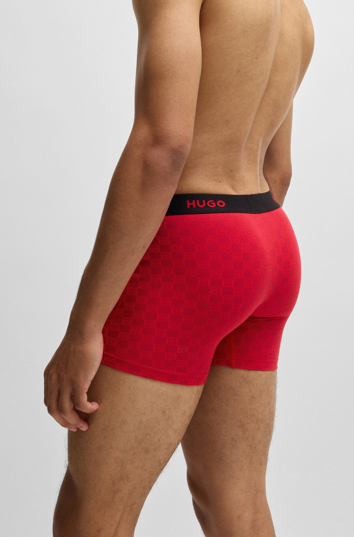 THREE-PACK OF STRETCH-COTTON BOXER BRIEFS WITH LOGOS - 5