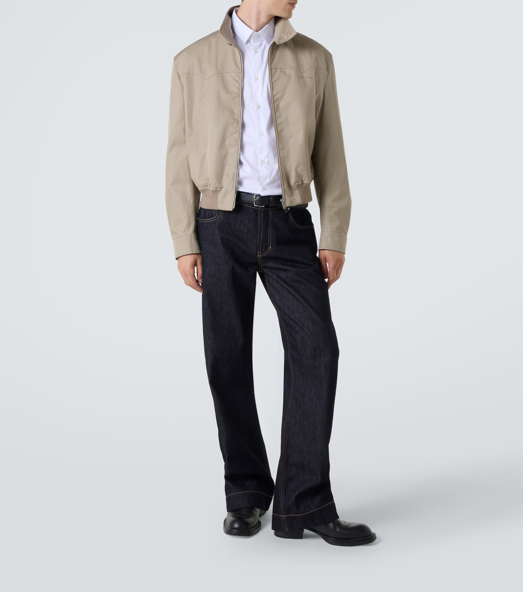 Logo cotton gabardine jacket - 2