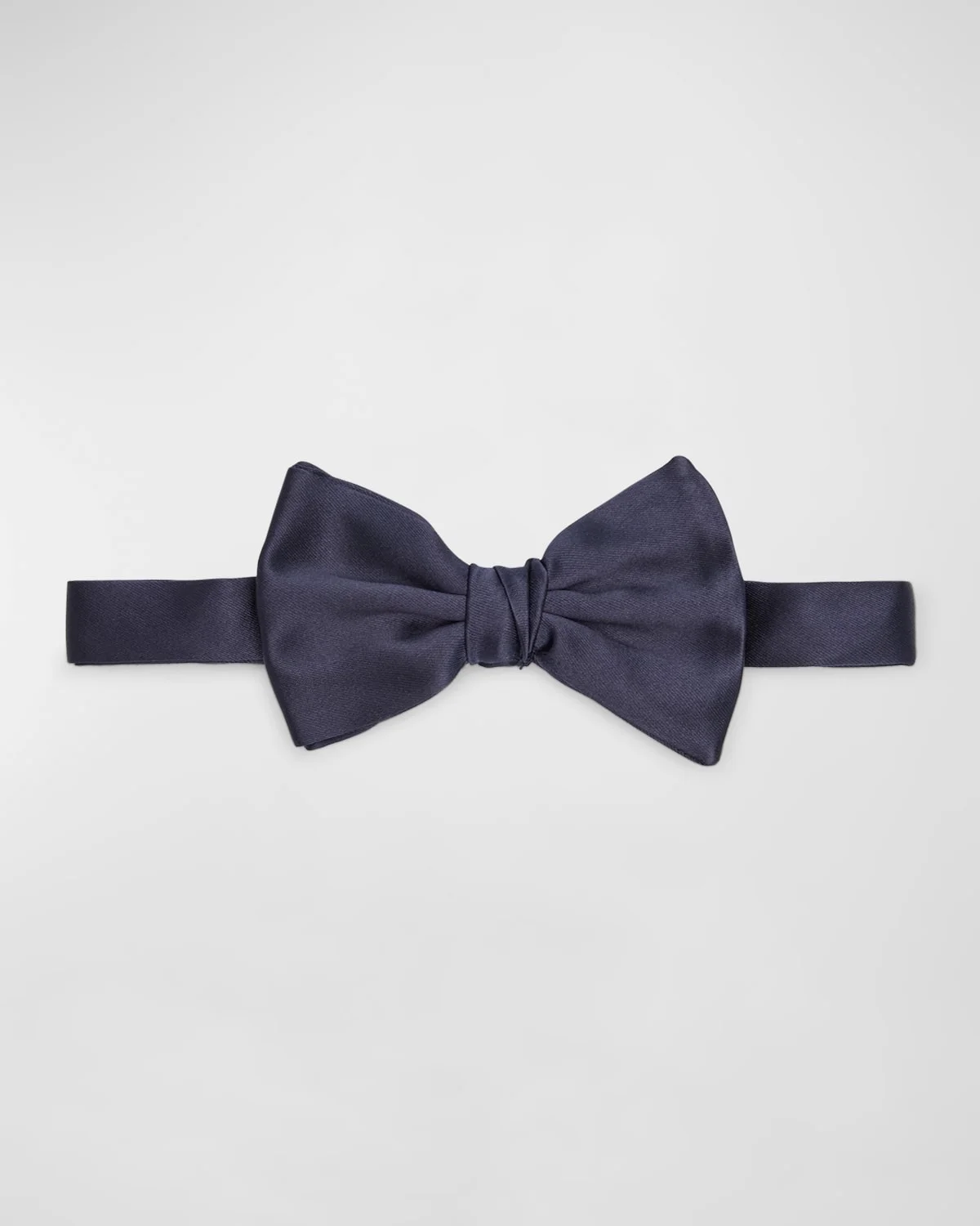 Men's Solid Silk Bow Tie - 1