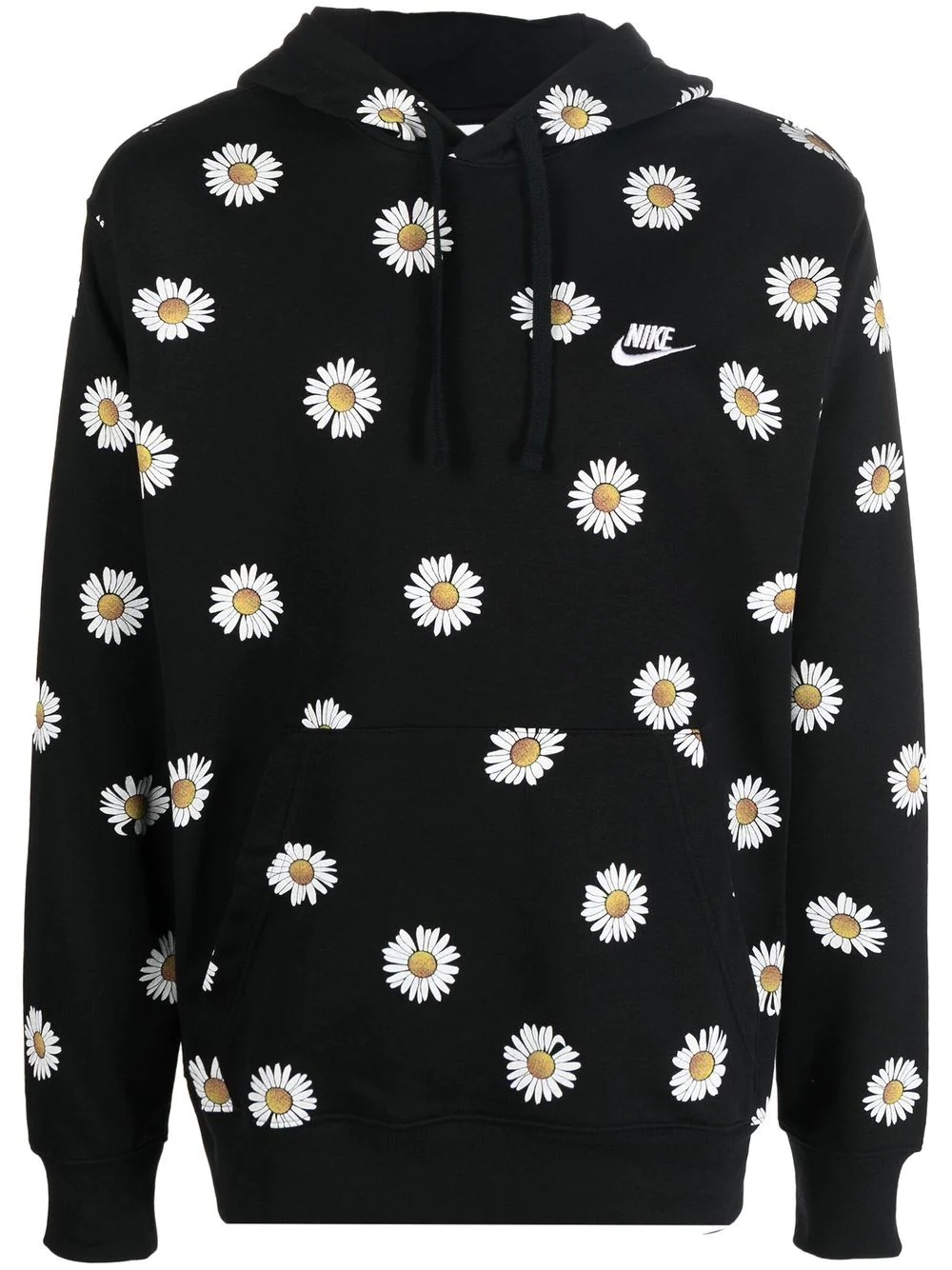 daisy-print pullover hoodie - 1