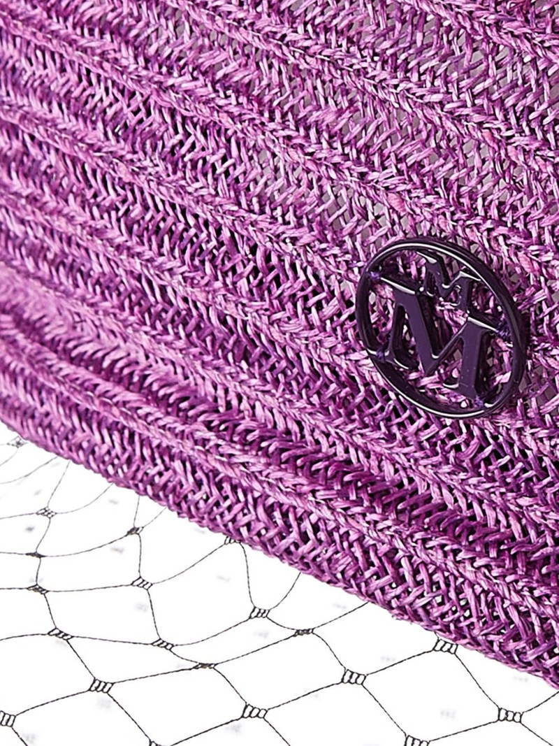 MAISON MICHEL New Bonnie Veil straw beret outlook