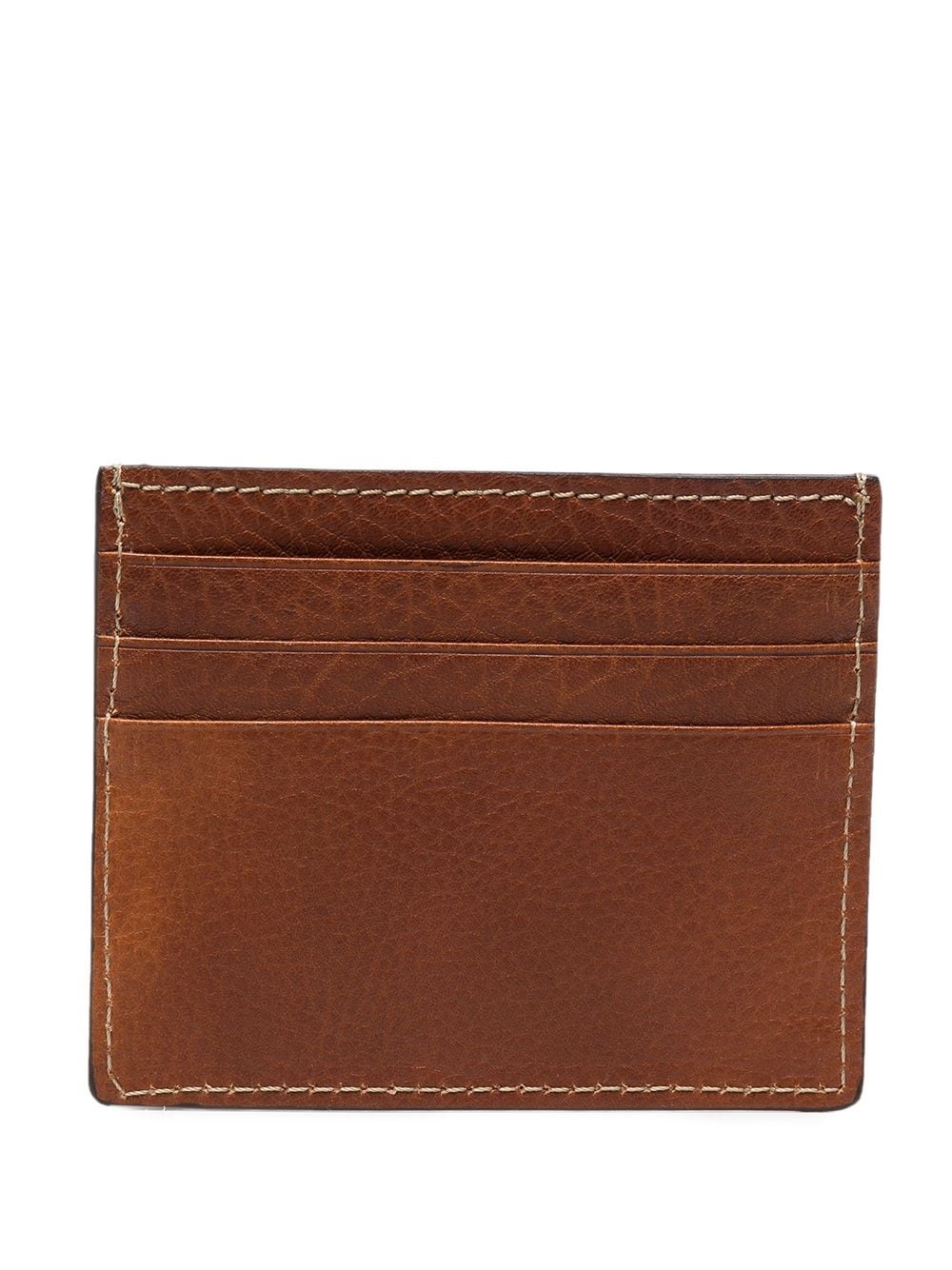 logo-embossed leather cardholder - 2