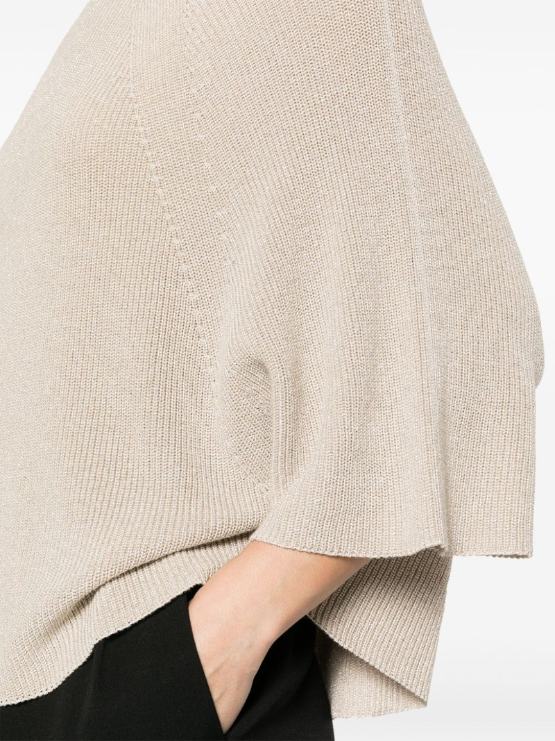 metallic-threading batwing-sleeves jumper 5