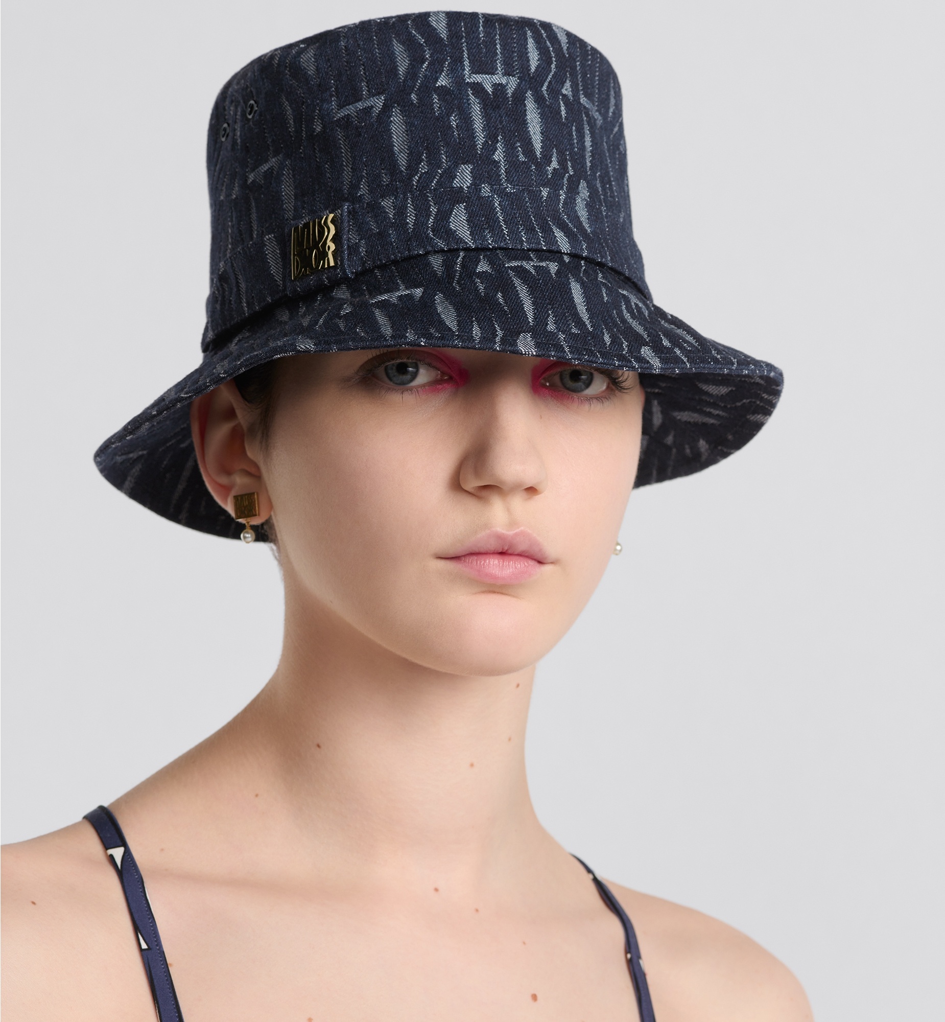 Teddy-D Miss Dior Allover Small Brim Bucket Hat - 2