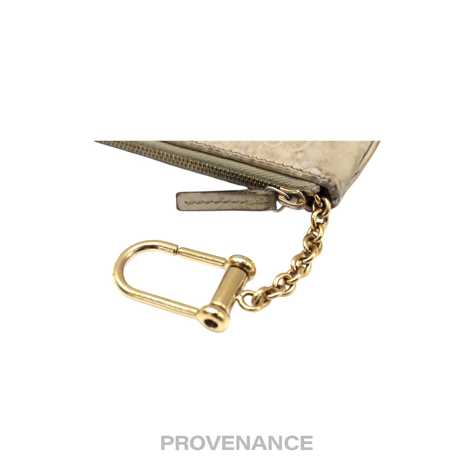 Gucci Key Pouch Cles - Ivory Chalk GG Guccissima Leather - 5