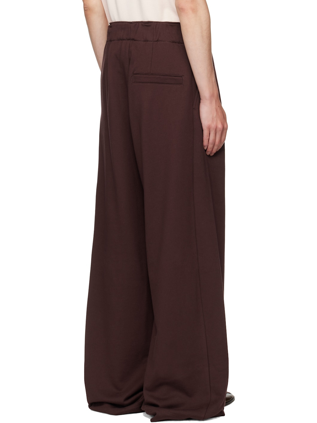 Burgundy Pleated Sweatpants - 3