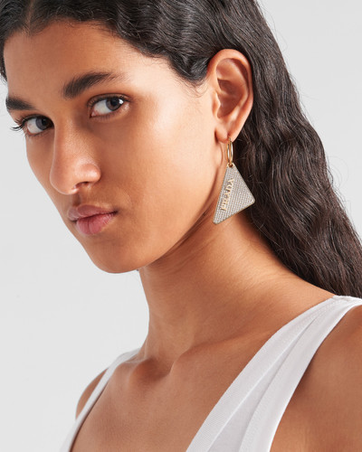 Prada Crystal Logo Jewels left earring outlook