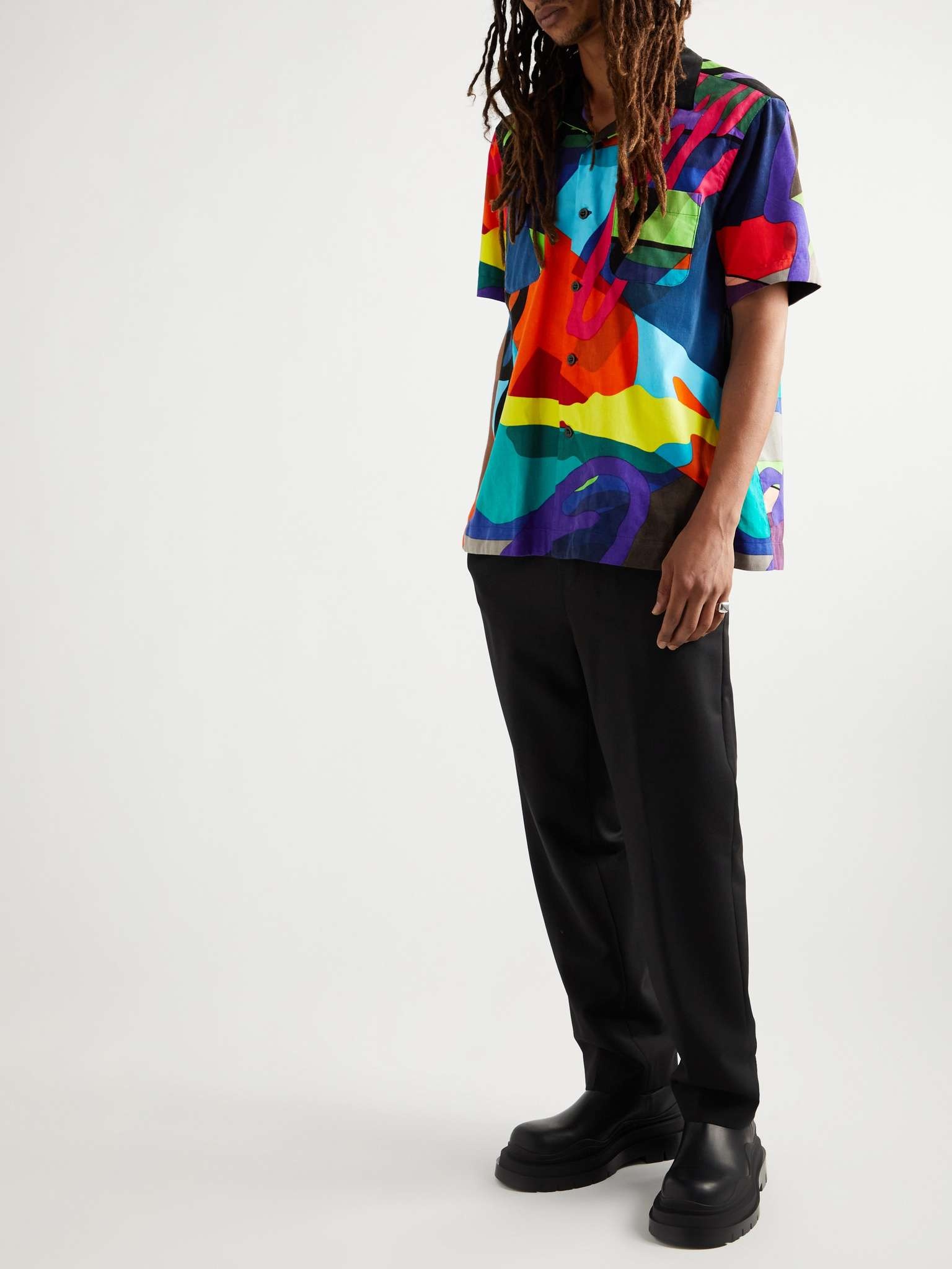 + KAWS Camp-Collar Printed Cotton-Corduroy Shirt - 2