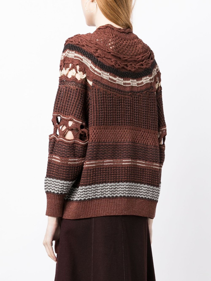 open-knit high-neck sweatshirt 4