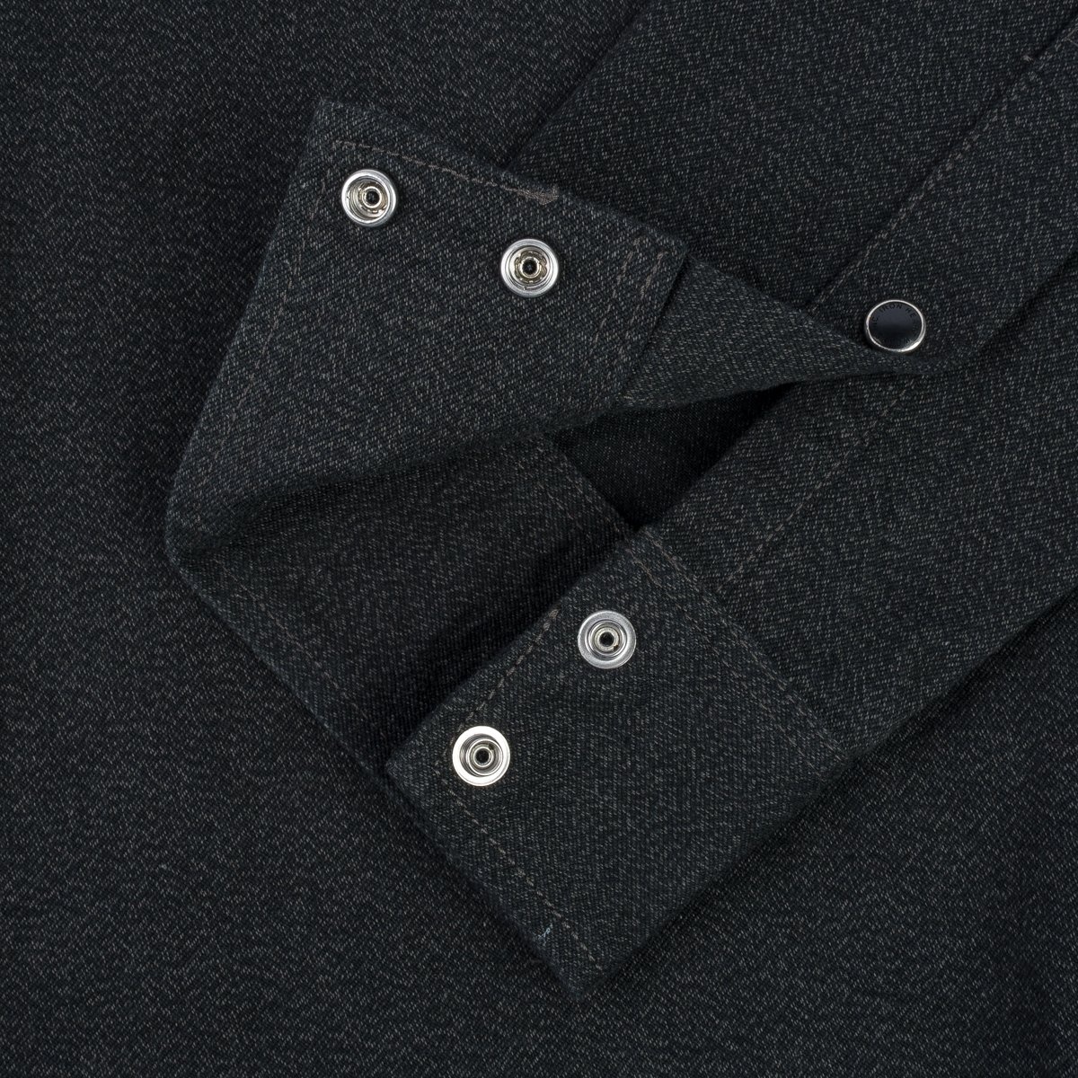 IHSH-367-BLK 10oz Mock Twist Twill Western Shirt - Black - 12