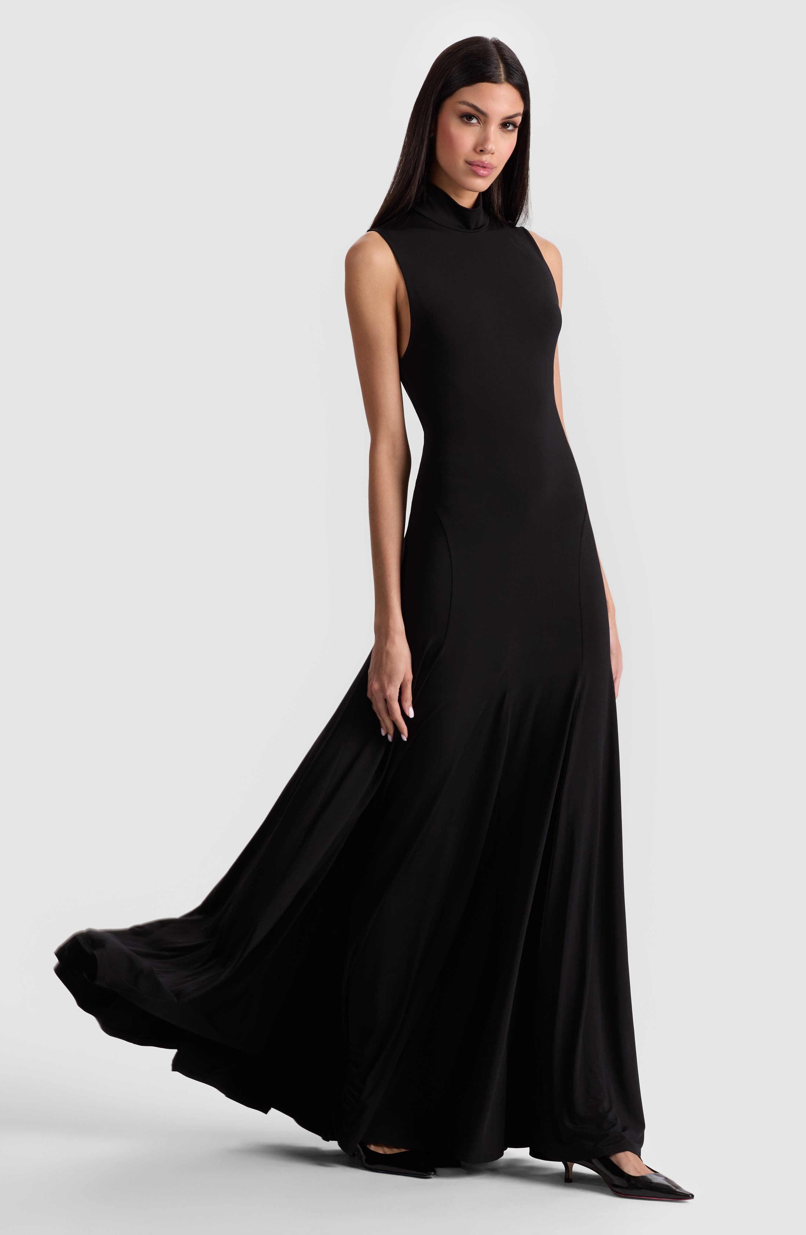 Alice + Olivia Augsta Sleeveless Turtleneck Maxi Dress in Black at Nordstrom - 5