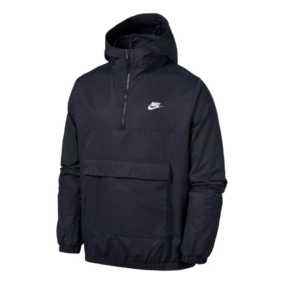 Nike Essential Woven Hoodie Anorak Jacket 'Black' DA0012-010 - 1