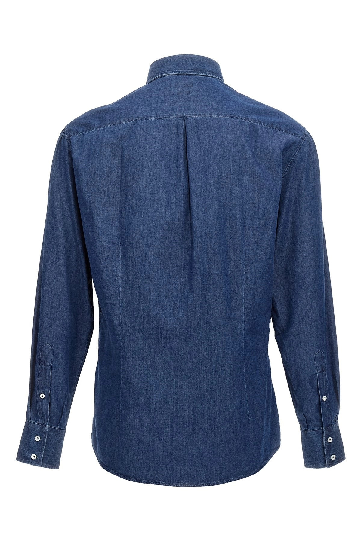 Brunello Cucinelli Men Chambray Shirt - 2