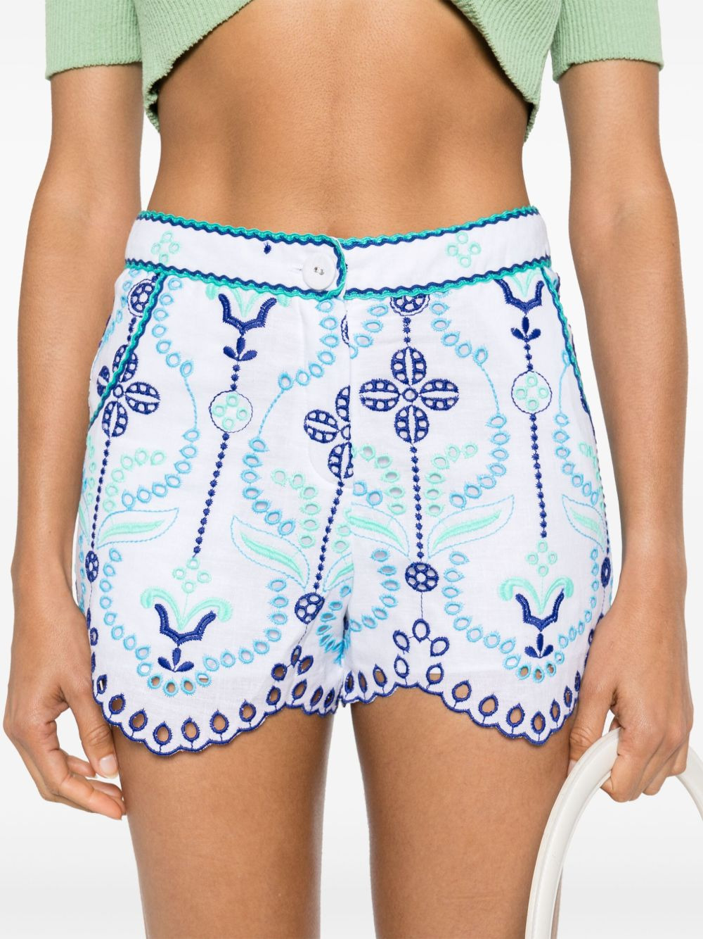 Mason floral-embroidered shorts - 5