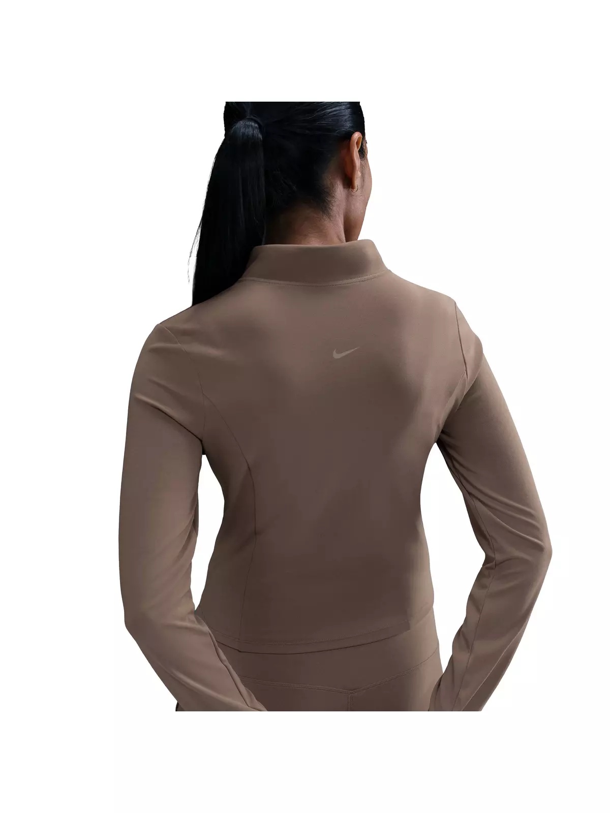 Women's Zenvy Dri-FIT Full-Zip Long-Sleeve Top - Brown - 2
