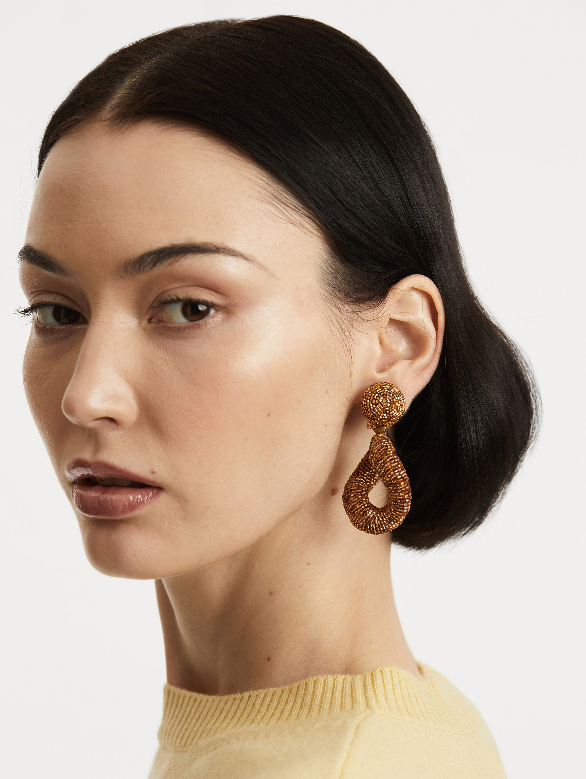 BEADED DROP CLIP-ON EARRINGS - 2