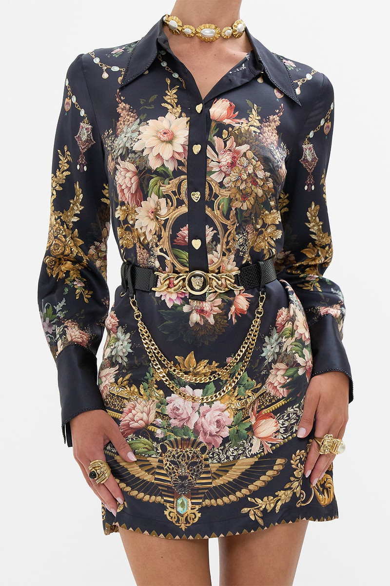 LEOPARD BUTTON BELT WITH CHAIN 4