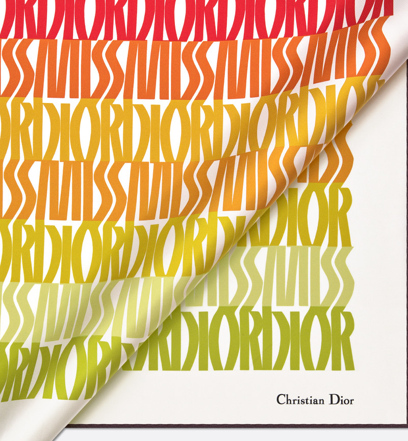 Miss Dior Allover 90 Square Scarf 5