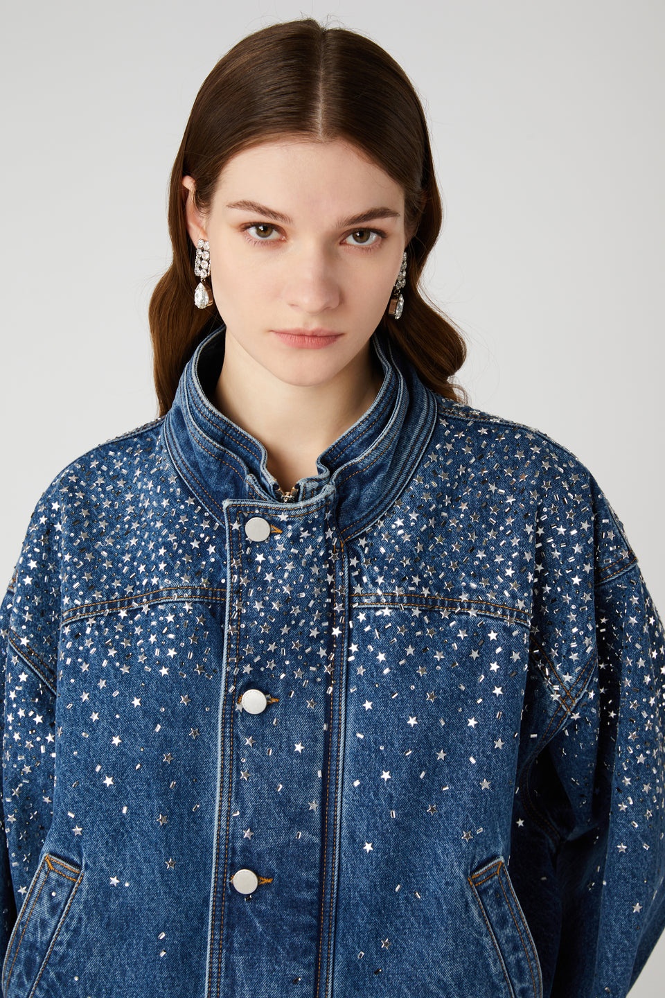 DENIM BOMBER WITH HOTFIX - 6