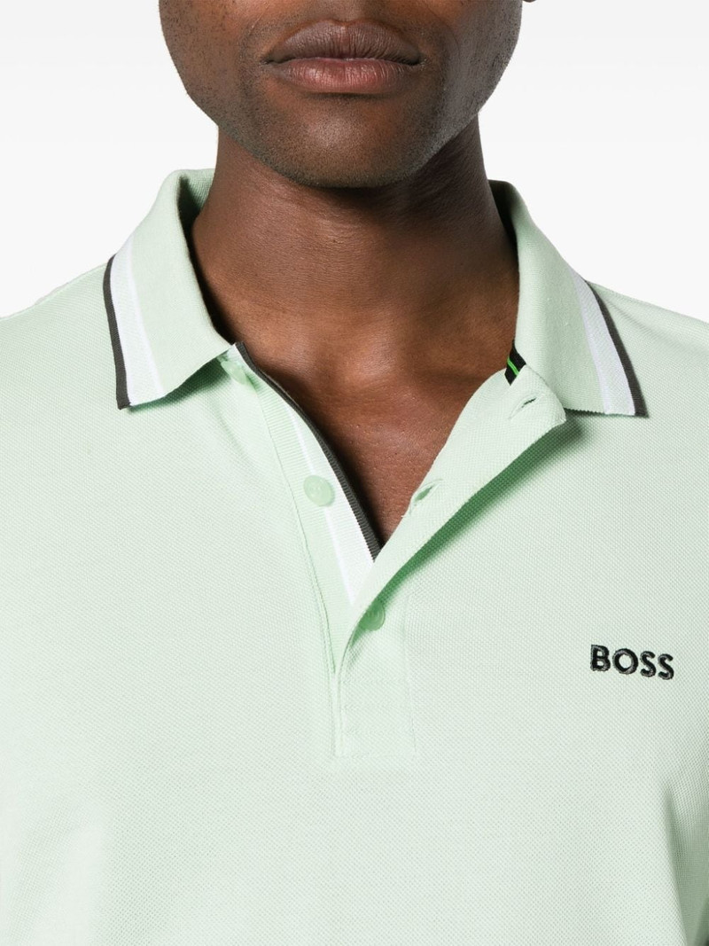 logo-embroidered cotton polo shirt 5