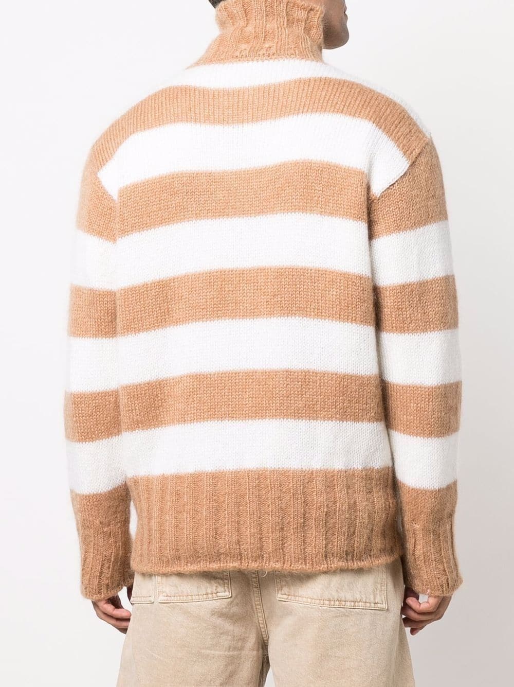 striped roll-neck jumper - 4