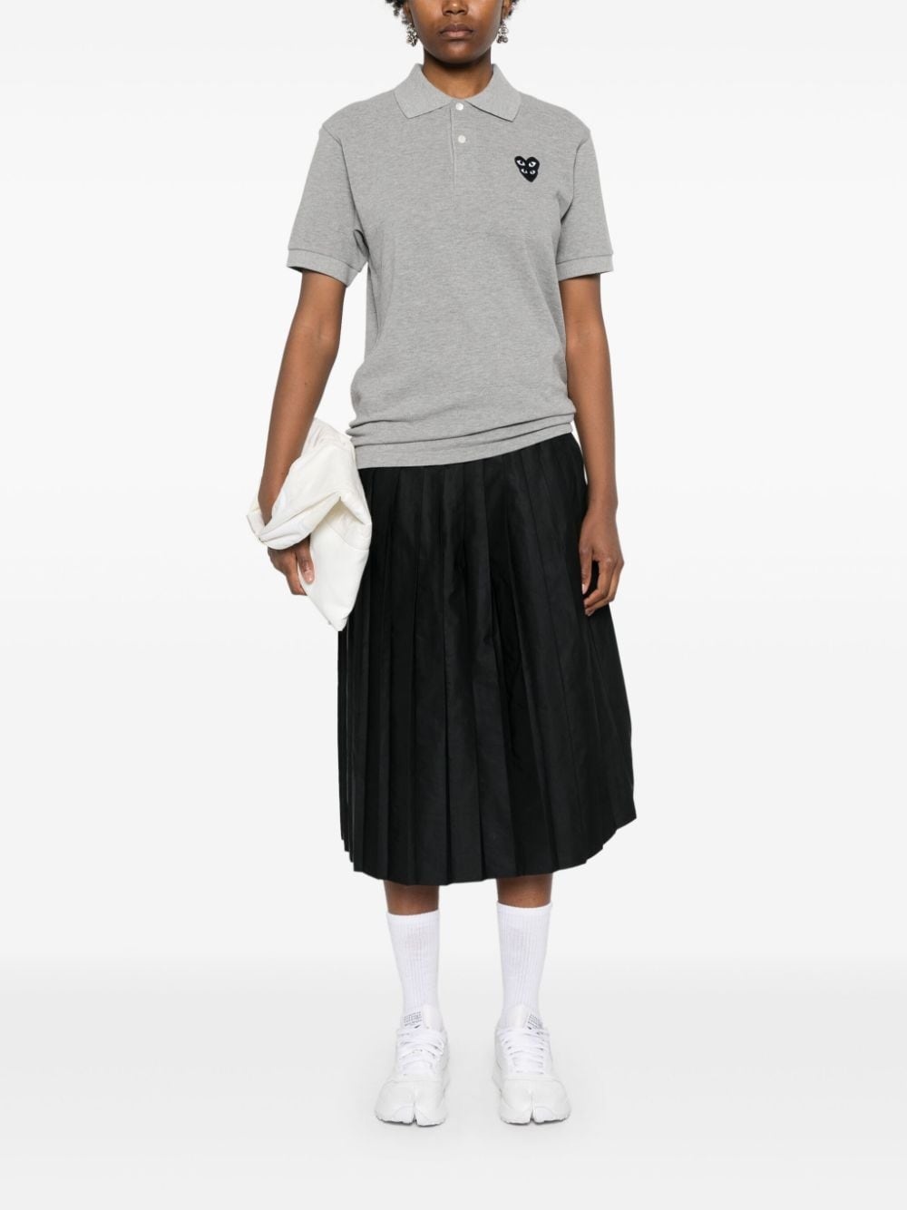 heart-patch cotton polo shirt - 3